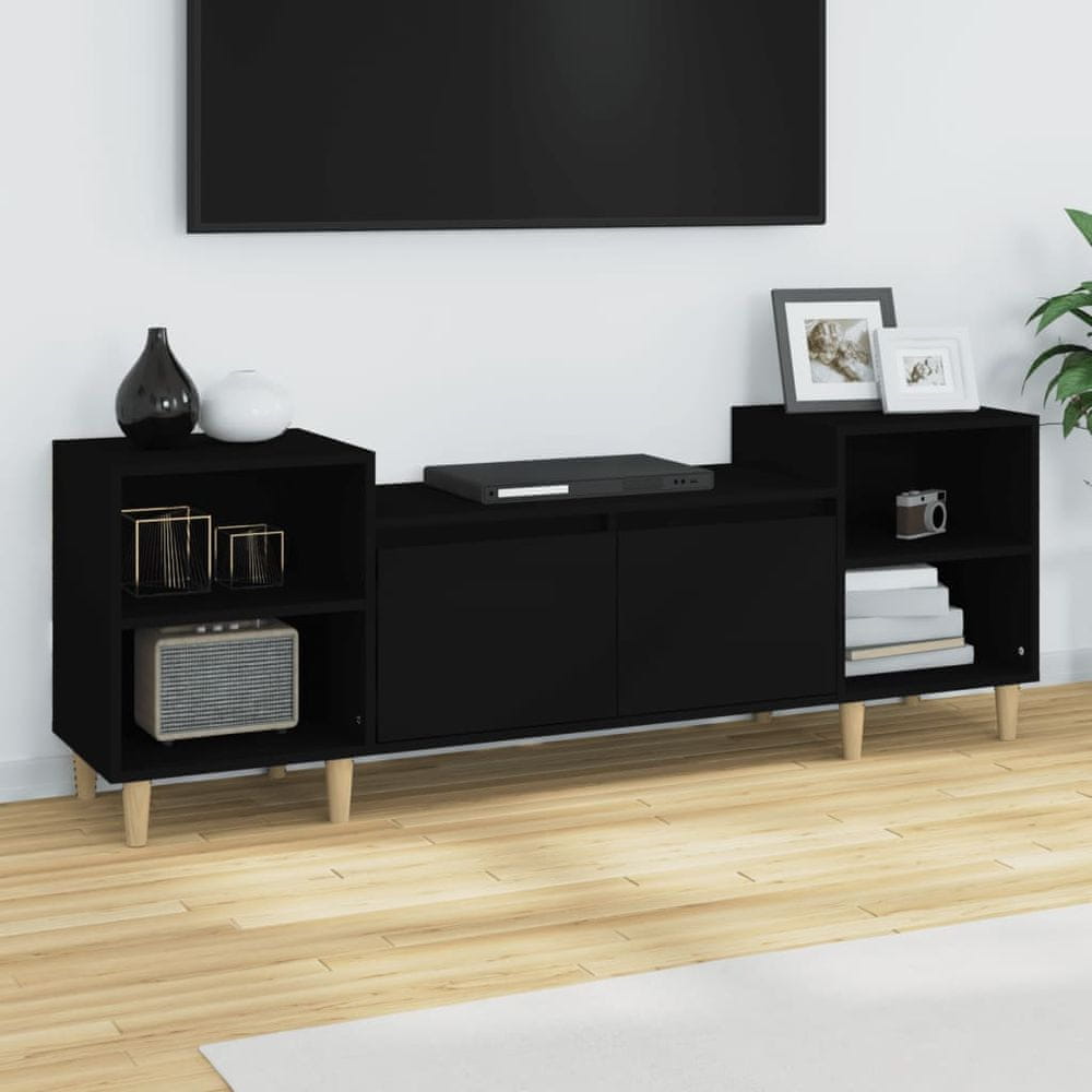 Vidaxl TV skrinka čierna 160x35x55 cm spracované drevo